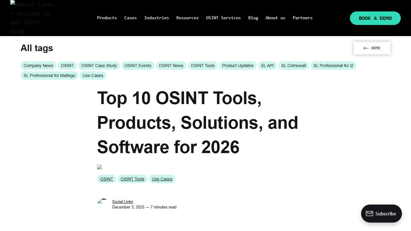 Top 10 OSINT Tools for 2026 Blog Social Links